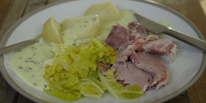 Boiled Bacon and Cabbage with Parsley Sauce Recipe