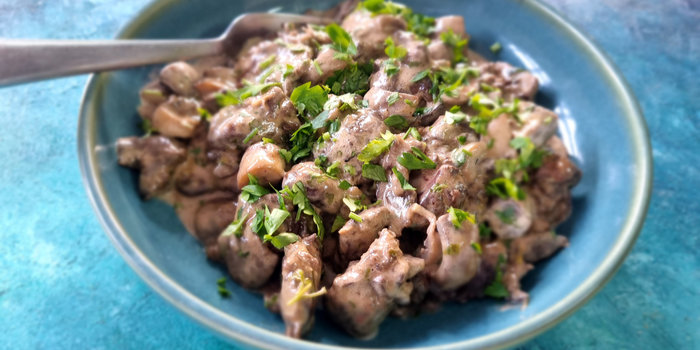 Chicken Livers with Mushrooms Recipe