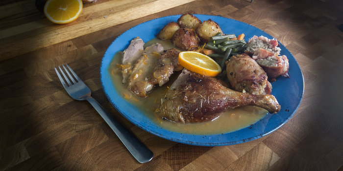 Roast Duck with Chestnut Stuffing Recipe