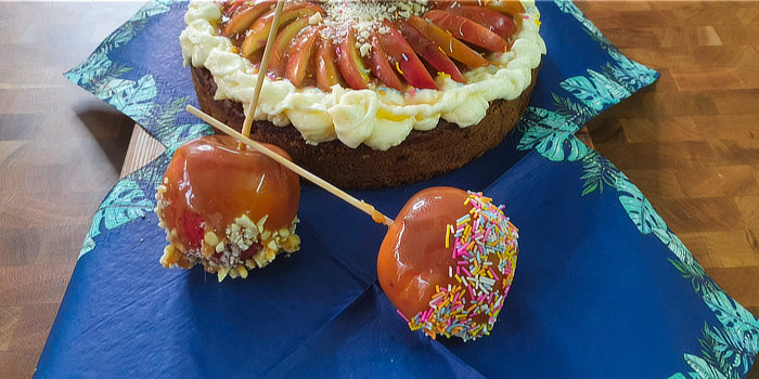 Toffee Apple Cake and Caramel Apples Recipe